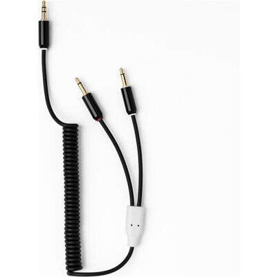 MyVolts ACV17LB - Candycords - audiocable 35235 curly black (AUX Kabel), Audiokabel MyVolts ACV17LB - Candycords - audiocable 35235 curly black (AUX Kabel), Audiokabel