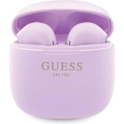 Guess True Wireless Script Logo BT5.3 Stereo-Ohrhörer - Lila Guess True Wireless Script Logo BT5.3 Stereo-Ohrhörer - Lila