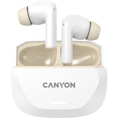 Canyon Hexagon 7 TWS ANC+ENC kabellose Ohrhörer - Weiß Beige Canyon Hexagon 7 TWS ANC+ENC kabellose Ohrhörer - Weiß Beige
