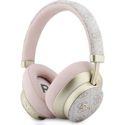 Guess Headphones nauszne Bluetooth ENC 4G Gold Script Metal pink (ANC, 32 h, Kabellos), Kopfhörer, Pink Guess Headphones nauszne Bluetooth ENC 4G Gold Script Metal pink (ANC, 32 h, Kabellos), Kopfhörer, Pink