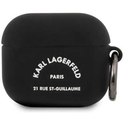 Karl Lagerfeld Silikontasche für AirPods 3 Schwarz - Schutzhülle Karl Lagerfeld Silikontasche für AirPods 3 Schwarz - Schutzhülle