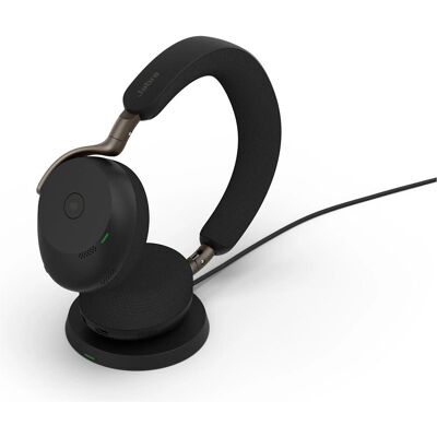 Jabra Evolve3 75 MS + Ladestation (Kabellos, USB-A, Microsoft Teams), Office Headset, Schwarz Jabra Evolve3 75 MS + Ladestation (Kabellos, USB-A, Microsoft Teams), Office Headset, Schwarz