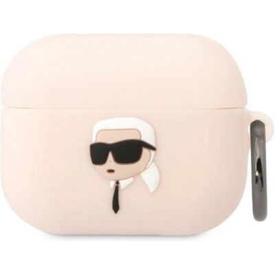 Karl Lagerfeld Modell KLAPRUNIKP Pink AirPods Pro Hülle mit 3D Karl Head Karl Lagerfeld Modell KLAPRUNIKP Pink AirPods Pro Hülle mit 3D Karl Head