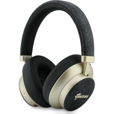 Guess Headphones nauszne Bluetooth ENC 4G Gold Script Metal black (32 h, Kabellos), Kopfhörer, Schwarz Guess Headphones nauszne Bluetooth ENC 4G Gold Script Metal black (32 h, Kabellos), Kopfhörer, Schwarz