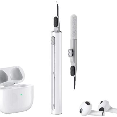 Screenguard 3-in-1 Kopfhörer Reinigungsstift Cleaning Kit (Apple AirPods), Kopfhörer Ersatzteile, Weiss, Grau Screenguard 3-in-1 Kopfhörer Reinigungsstift Cleaning Kit (Apple AirPods), Kopfhörer Ersatzteile, Weiss, Grau