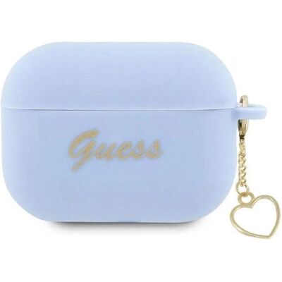 Guess Silikon Herz Charm - AirPods Pro 2 Hülle, Blau - Kopfhörer Tasche Guess Silikon Herz Charm - AirPods Pro 2 Hülle, Blau - Kopfhörer Tasche