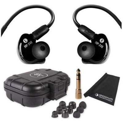 Mackie In-Ear Kopfhörer MP-240 mit Tuch (NC, Kabelgebunden), Kopfhörer, Schwarz Mackie In-Ear Kopfhörer MP-240 mit Tuch (NC, Kabelgebunden), Kopfhörer, Schwarz