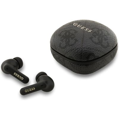 Guess Bluetooth Kopfhörer PU 4G Script Logo ENC TWS mit Sprachassistent und 16h Akkulaufzeit (16 h, Kabellos), Kopfhörer, Schwarz Guess Bluetooth Kopfhörer PU 4G Script Logo ENC TWS mit Sprachassistent und 16h Akkulaufzeit (16 h, Kabellos), Kopfhörer, Schwarz