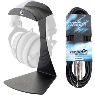 K&M K & M 16075 Kopfhörer Tisch-Stativ mit Kabel 3m, Kopfhörerständer, Schwarz K&M K & M 16075 Kopfhörer Tisch-Stativ mit Kabel 3m, Kopfhörerständer, Schwarz