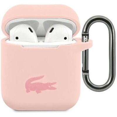 Lacoste LCA2SI Pink Silikon AirPods Hülle - Kopfhörer Tasche Lacoste LCA2SI Pink Silikon AirPods Hülle - Kopfhörer Tasche