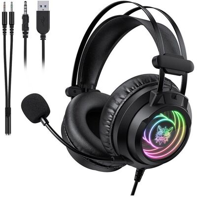 Onikuma X80 gaming headphones (Kabelgebunden), Gaming Headset, Schwarz Onikuma X80 gaming headphones (Kabelgebunden), Gaming Headset, Schwarz