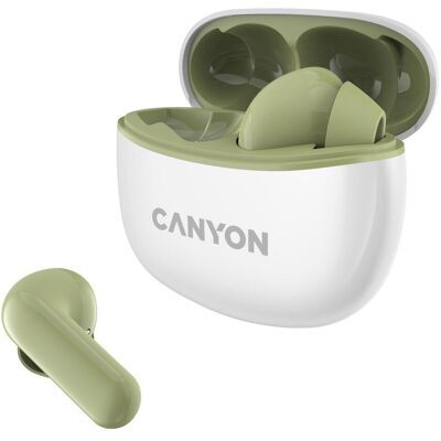 Canyon TWS-5 (Keine Geräuschunterdrückung, 7.50 h, Kabellos), Kopfhörer, Weiss, Grün Canyon TWS-5 (Keine Geräuschunterdrückung, 7.50 h, Kabellos), Kopfhörer, Weiss, Grün