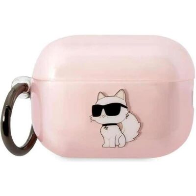 Karl Lagerfeld NFT Ikonik Choupette Head - Etui AirPods Pro 2 (różowy) (Kopfhörer Hülle), Kopfhörertasche + Schutzhülle, Rosa, Pink Karl Lagerfeld NFT Ikonik Choupette Head - Etui AirPods Pro 2 (różowy) (Kopfhörer Hülle), Kopfhörertasche + Schutzhülle, Rosa, Pink