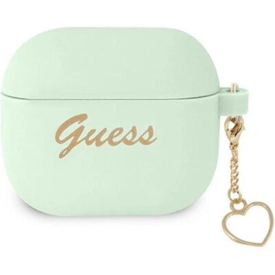 Guess Airpods 3 Silikon Herz-Schutzhülle - Grün Guess Airpods 3 Silikon Herz-Schutzhülle - Grün