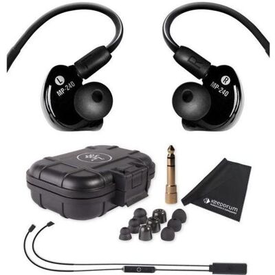 Mackie In-Ear Kopfhörer MP-240 mit Bluetooth-Adapter und Tuch (NC, 10 h, Kabelgebunden, Kabellos), Kopfhörer, Schwarz Mackie In-Ear Kopfhörer MP-240 mit Bluetooth-Adapter und Tuch (NC, 10 h, Kabelgebunden, Kabellos), Kopfhörer, Schwarz
