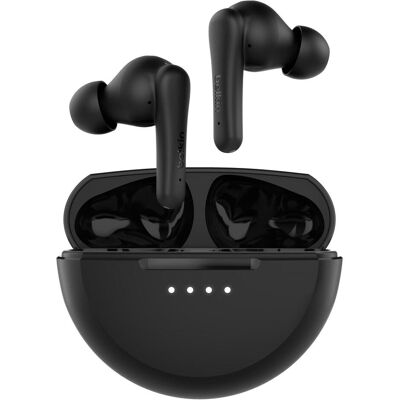 Belkin Soundform Rhythm True Wireless In-Ear schw. AUC012btBK (ANC, 8 h, Kabellos), Kopfhörer, Schwarz Belkin Soundform Rhythm True Wireless In-Ear schw. AUC012btBK (ANC, 8 h, Kabellos), Kopfhörer, Schwarz