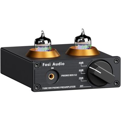 Fosi Audio BOX-X2, Phono Vorverstärker, Schwarz Fosi Audio BOX-X2, Phono Vorverstärker, Schwarz