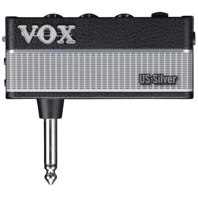 Vox Kopfhörer-Verstärker für Gitarre amPlug 3 US Silver + Bonus In-Ear Kopfhörer, Kopfhörerverstärker, Silber, Schwarz Vox Kopfhörer-Verstärker für Gitarre amPlug 3 US Silver + Bonus In-Ear Kopfhörer, Kopfhörerverstärker, Silber, Schwarz