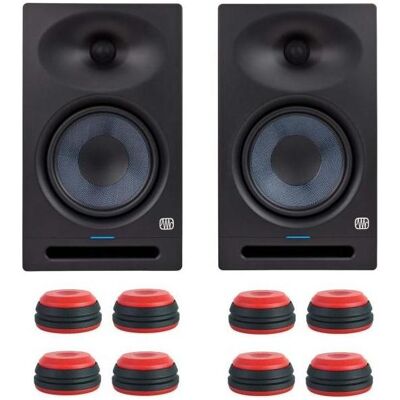 PreSonus Eris Studio 8 Boxen 1 Paar mit Boxen-Füsse rot (Aktiv), Monitor Lautsprecher, Rot, Schwarz PreSonus Eris Studio 8 Boxen 1 Paar mit Boxen-Füsse rot (Aktiv), Monitor Lautsprecher, Rot, Schwarz