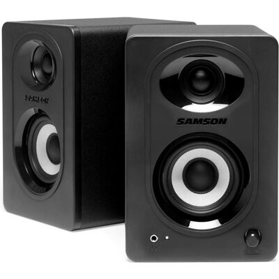 Samson MediaOne M30BT (Aktiv, Paar, 2x 10 W), Monitor Lautsprecher, Schwarz Samson MediaOne M30BT (Aktiv, Paar, 2x 10 W), Monitor Lautsprecher, Schwarz