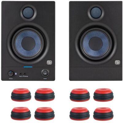 PreSonus Eris 4.5BT Bluetooth-Boxen 2nd Gen mit Boxen-Füsse in Rot (Aktiv, Paar, 1x 25 W), Monitor Lautsprecher, Rot, Schwarz PreSonus Eris 4.5BT Bluetooth-Boxen 2nd Gen mit Boxen-Füsse in Rot (Aktiv, Paar, 1x 25 W), Monitor Lautsprecher, Rot, Schwarz