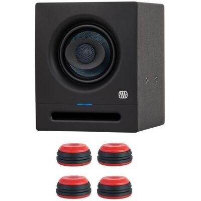 PreSonus Studio-Monitor Eris Pro 4 mit Boxenfüsse Rot (Aktiv), Monitor Lautsprecher, Schwarz PreSonus Studio-Monitor Eris Pro 4 mit Boxenfüsse Rot (Aktiv), Monitor Lautsprecher, Schwarz