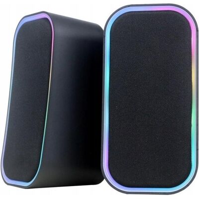 Sven OMEGA SPEAKERS GŁOŚNIKI 2.0 6W RMS RGB BLUETOOTH USB 3.5 mm Audio Black Tower (46147), PC Lautsprecher, Schwarz Sven OMEGA SPEAKERS GŁOŚNIKI 2.0 6W RMS RGB BLUETOOTH USB 3.5 mm Audio Black Tower (46147), PC Lautsprecher, Schwarz