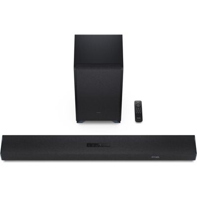 Sharp Speakers HT-SBW53121(BK) Q 3.1.2 Dolby Atmos/ DTS:X Soundbar with Wireless Subwoofer, Black (182 W, 3.1.2 Kanal), Soundbar, Silber, Schwarz Sharp Speakers HT-SBW53121(BK) Q 3.1.2 Dolby Atmos/ DTS:X Soundbar with Wireless Subwoofer, Black (182 W, 3.1.2 Kanal), Soundbar, Silber, Schwarz