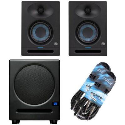 PreSonus Eris Studio 4 Boxen 1 Paar mit Eris Sub 8 BT Subwwofer und 2x Kabel (1 Paar, 50 W), HiFi + Heimkino Lautsprecher, Schwarz PreSonus Eris Studio 4 Boxen 1 Paar mit Eris Sub 8 BT Subwwofer und 2x Kabel (1 Paar, 50 W), HiFi + Heimkino Lautsprecher, Schwarz