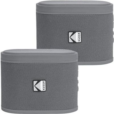 Kodak SoundBrix Wireless Stack Speaker (Treble Gray), 2PCS, Bluetooth Lautsprecher, Grau Kodak SoundBrix Wireless Stack Speaker (Treble Gray), 2PCS, Bluetooth Lautsprecher, Grau