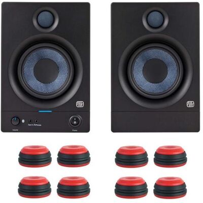 PreSonus Eris 5BT Boxen 2nd Gen mit Boxe-Füsse rot (Aktiv, Paar, 1x 50 W), Monitor Lautsprecher, Schwarz PreSonus Eris 5BT Boxen 2nd Gen mit Boxe-Füsse rot (Aktiv, Paar, 1x 50 W), Monitor Lautsprecher, Schwarz