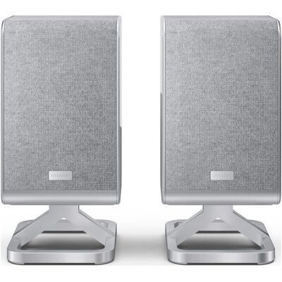 Sharp Speakers HT-SPR52021(SL) Q Soundbar 2.0.2 Wireless Rear Surround Speakers, Silver (200 W, 2.0.2 Kanal), Soundbar, Silber Sharp Speakers HT-SPR52021(SL) Q Soundbar 2.0.2 Wireless Rear Surround Speakers, Silver (200 W, 2.0.2 Kanal), Soundbar, Silber
