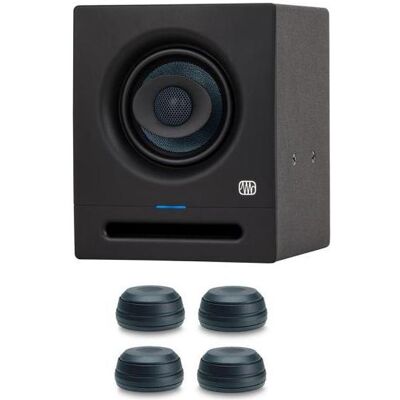 PreSonus Studio-Monitor Eris Pro 4 mit Boxenfüsse (Aktiv), Monitor Lautsprecher, Schwarz PreSonus Studio-Monitor Eris Pro 4 mit Boxenfüsse (Aktiv), Monitor Lautsprecher, Schwarz