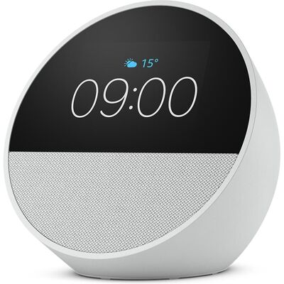Echo Spot (2024) (Amazon Alexa), Smart Speaker, Weiss Echo Spot (2024) (Amazon Alexa), Smart Speaker, Weiss