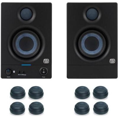 PreSonus Eris 3.5BT Boxen 2nd Gen mit Boxen-Füsse (Aktiv, Paar, 2x 25 W), Monitor Lautsprecher, Schwarz PreSonus Eris 3.5BT Boxen 2nd Gen mit Boxen-Füsse (Aktiv, Paar, 2x 25 W), Monitor Lautsprecher, Schwarz