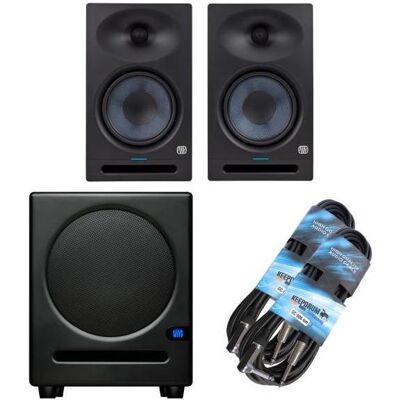 PreSonus Eris Studio 8 Boxen 1 Paar mit Eris Sub 8 BT Subwoofer und 2x Kabel (Aktiv, Paar), Monitor Lautsprecher, Schwarz PreSonus Eris Studio 8 Boxen 1 Paar mit Eris Sub 8 BT Subwoofer und 2x Kabel (Aktiv, Paar), Monitor Lautsprecher, Schwarz