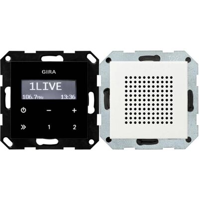 Gira System 55 (FM), Radio, Weiss, Schwarz Gira System 55 (FM), Radio, Weiss, Schwarz