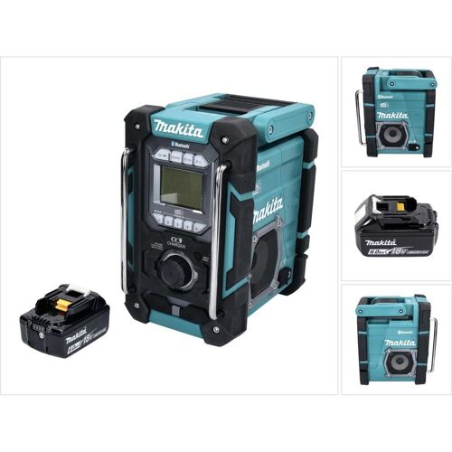 Makita DMR 301 G1 Akku Baustellenradio 12 V max. - 18 V DAB / DAB+ / Bluetooth + 1x Akku 6,0 Ah - oh (AM, FM, DAB+, DAB, Bluetooth), Radio