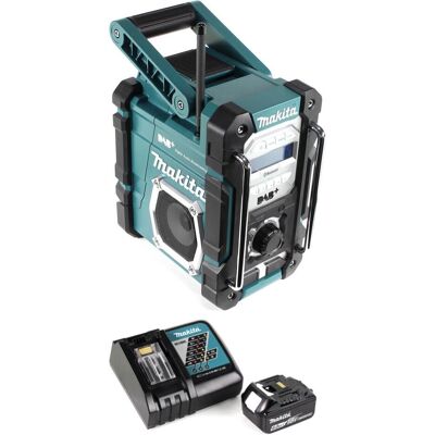 Makita DMR 112 RG1 Akku Baustellen Radio 7,2 - 18V Bluetooth DAB+ + 1x 6,0Ah Akku + Ladegerät (DAB, DAB+, FM, Bluetooth, Radio Frequency (RF)), Radio, Schwarz Makita DMR 112 RG1 Akku Baustellen Radio 7,2 - 18V Bluetooth DAB+ + 1x 6,0Ah Akku + Ladegerät (DAB, DAB+, FM, Bluetooth, Radio Frequency (RF)), Radio, Schwarz