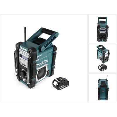 Makita DMR 112 G1 Akku Baustellen Radio 7,2 - 18V Bluetooth DAB+ + 1x 6,0Ah Akku - ohne Ladegerät (DAB, DAB+, FM, Bluetooth), Radio, Schwarz Makita DMR 112 G1 Akku Baustellen Radio 7,2 - 18V Bluetooth DAB+ + 1x 6,0Ah Akku - ohne Ladegerät (DAB, DAB+, FM, Bluetooth), Radio, Schwarz