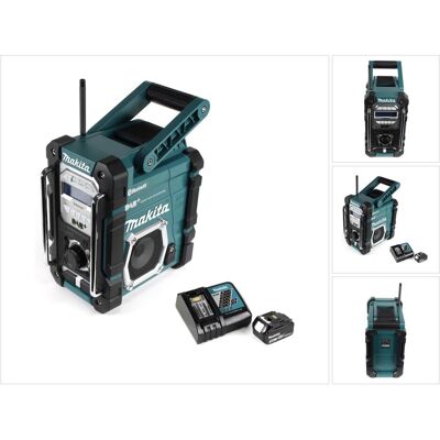 Makita DMR 112 RT1 Akku Baustellen Radio 7,2 - 18V Bluetooth DAB+ + 1x 5,0Ah Akku + Ladegerät (DAB, DAB+, FM, Bluetooth), Radio, Schwarz Makita DMR 112 RT1 Akku Baustellen Radio 7,2 - 18V Bluetooth DAB+ + 1x 5,0Ah Akku + Ladegerät (DAB, DAB+, FM, Bluetooth), Radio, Schwarz