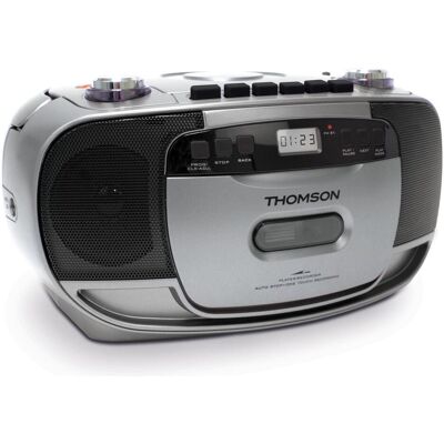 Thomson RK203CD Portable Radio/Cassette/CD/MP3, Radio, Silber Thomson RK203CD Portable Radio/Cassette/CD/MP3, Radio, Silber
