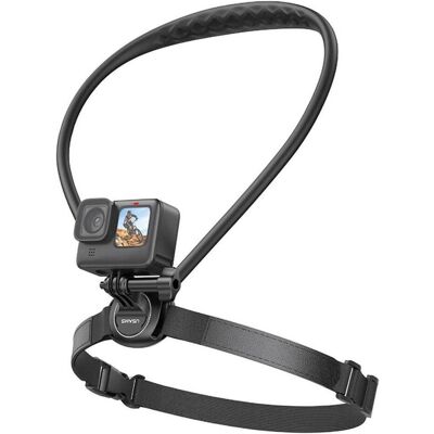Usams Uchyt na szyję do kamery sportowej JoyGo Joy01 czarny, Action Cam Zubehör, Schwarz Usams Uchyt na szyję do kamery sportowej JoyGo Joy01 czarny, Action Cam Zubehör, Schwarz