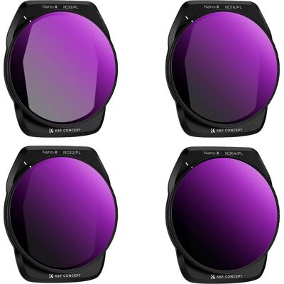 K&F Concept 4pcs Filter Kits, ND8&PL+ND16&PL+ND32&PL+ND64&PL, HD, Anti-Reflection Green Coating, Waterproof and (Drohnen Filter, DJI Air 3s), Drohne Zubehör, Grün K&F Concept 4pcs Filter Kits, ND8&PL+ND16&PL+ND32&PL+ND64&PL, HD, Anti-Reflection Green Coating, Waterproof and (Drohnen Filter, DJI Air 3s), Drohne Zubehör, Grün