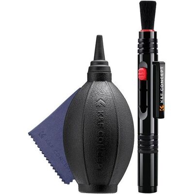 K&F Concept Cleaning Kit 3 in 1, Kamerareinigung, Schwarz K&F Concept Cleaning Kit 3 in 1, Kamerareinigung, Schwarz