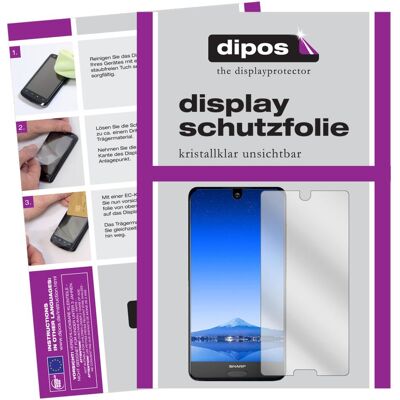 Dipos Displayschutzfolie Crystalclear (Sharp Aquos S2), Smartphone Schutzfolie, Transparent Dipos Displayschutzfolie Crystalclear (Sharp Aquos S2), Smartphone Schutzfolie, Transparent