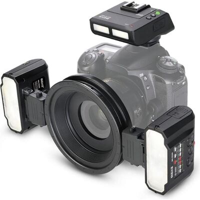 Meike MK-MT24 Makro Blitzsystem für Canon (Makroblitz, Canon), Blitzgerät, Schwarz Meike MK-MT24 Makro Blitzsystem für Canon (Makroblitz, Canon), Blitzgerät, Schwarz