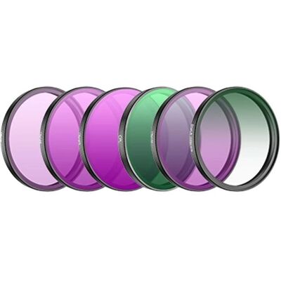 Sunnylife Filter-Set für DJI Action 6 (CPL/ND8/16/32/64/Black Mist 1/4), Action Cam Zubehör, Schwarz Sunnylife Filter-Set für DJI Action 6 (CPL/ND8/16/32/64/Black Mist 1/4), Action Cam Zubehör, Schwarz