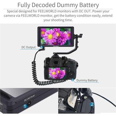Feelworld FZ100 dummy battery A7III to DC, Kamera Stromversorgung, Schwarz Feelworld FZ100 dummy battery A7III to DC, Kamera Stromversorgung, Schwarz