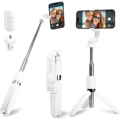Cellonic Stative für Motorola edge 60 pro, neo, fusion, Canon EOS 2000D, 70, GoPro, Selfie Stick, Weiss Cellonic Stative für Motorola edge 60 pro, neo, fusion, Canon EOS 2000D, 70, GoPro, Selfie Stick, Weiss